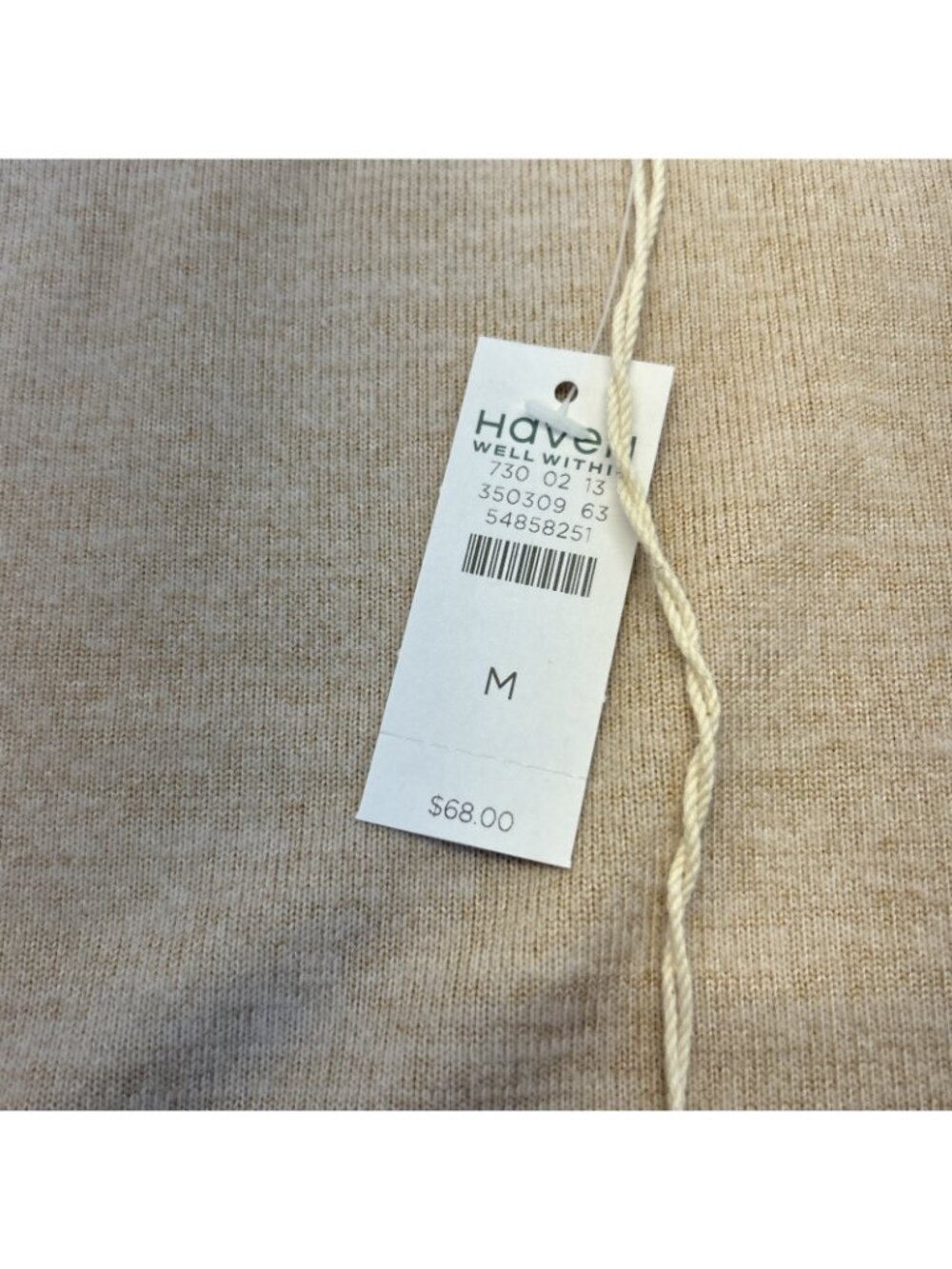 Haven Well Within Crew Neck Soft Lightweight Sweater Beige Medium NWT - Picture 3 of 8